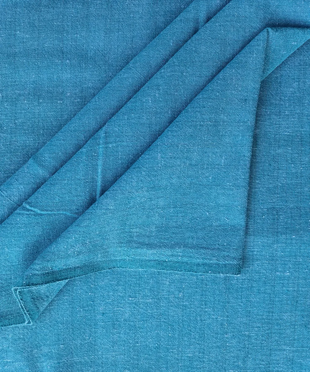 2.5 m Blue handspun handloom cotton kurta material