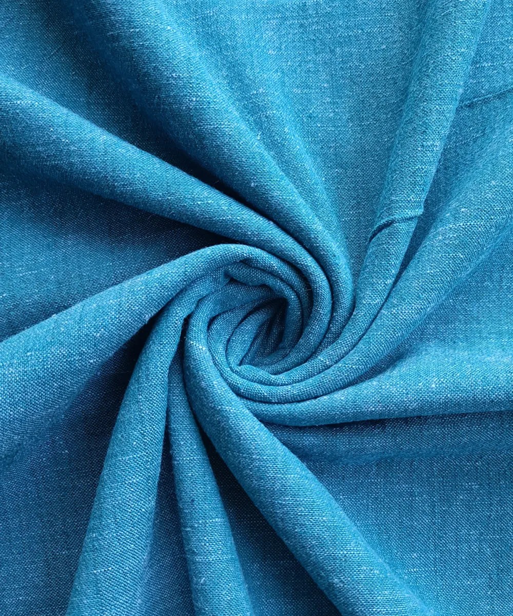 2.5 m Blue handspun handloom cotton kurta material