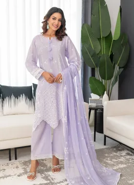 3 Pc Chikankari Lawn Unstitched