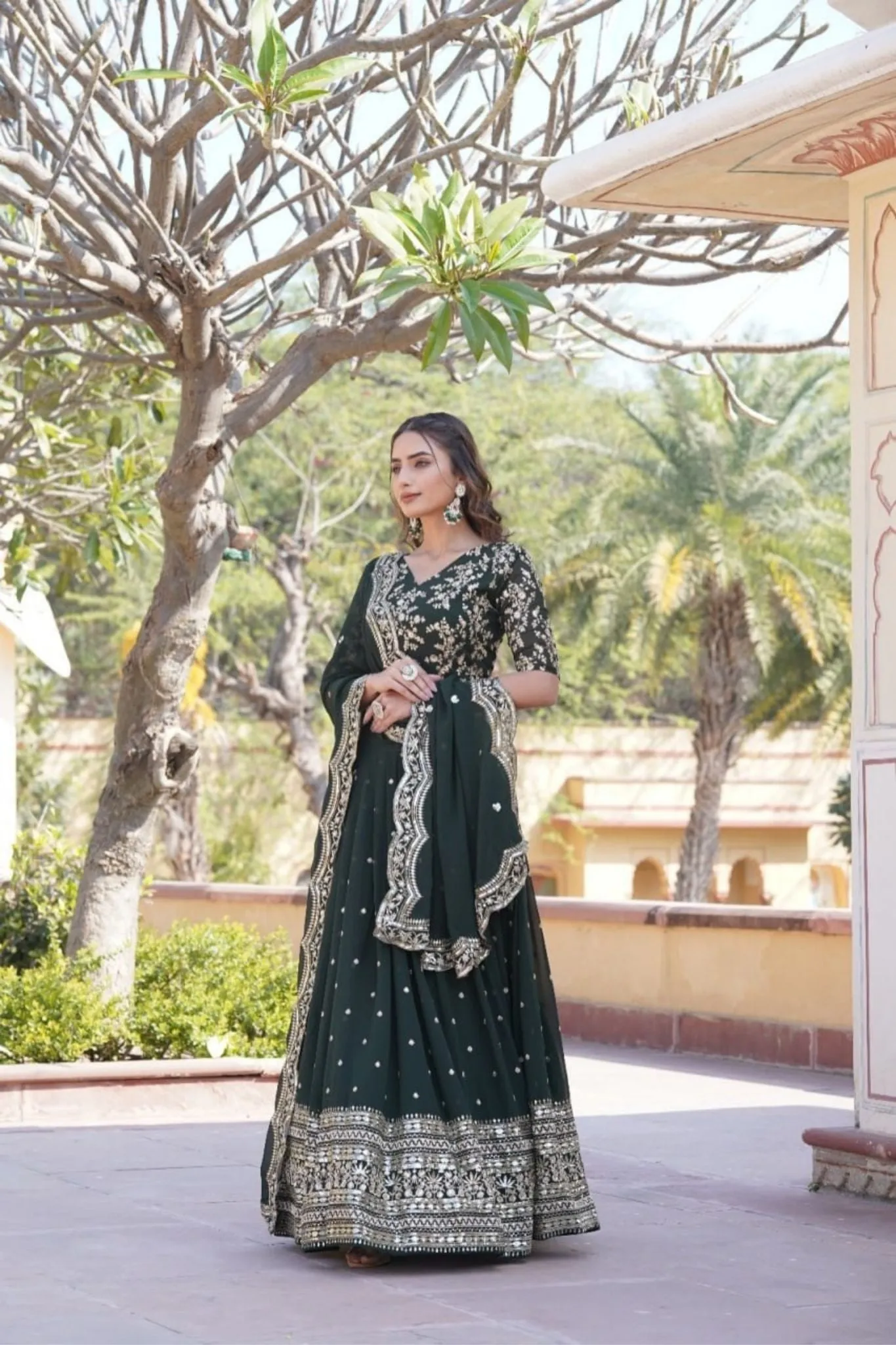 Beautiful Embroidered Work Lehenga Choli With Dupatta Collections