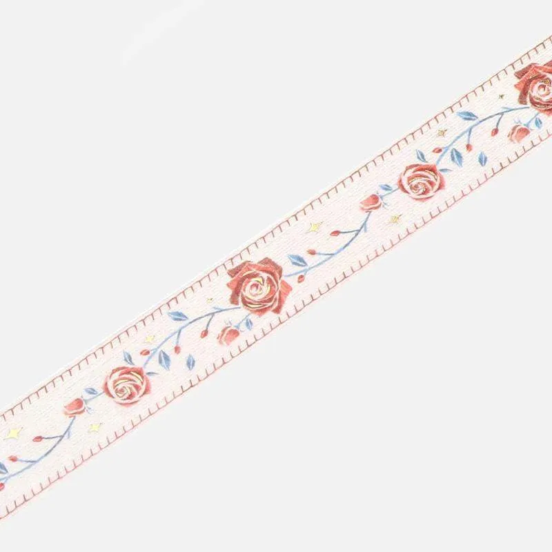 BGM Embroidered Ribbon Rose Washi Tape