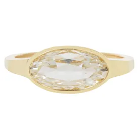 Bright Ellipse Diamond Ring