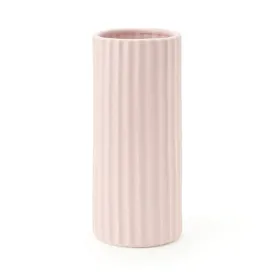 Ceramic Lib Flower Vase L Pink