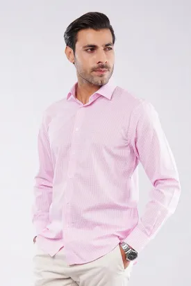 Check Yarn-Dyed Shirt - Pink Micro