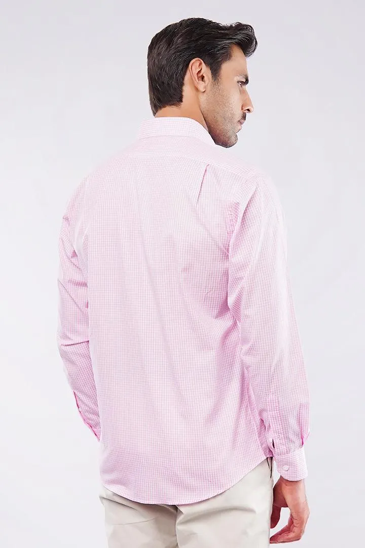 Check Yarn-Dyed Shirt - Pink Micro