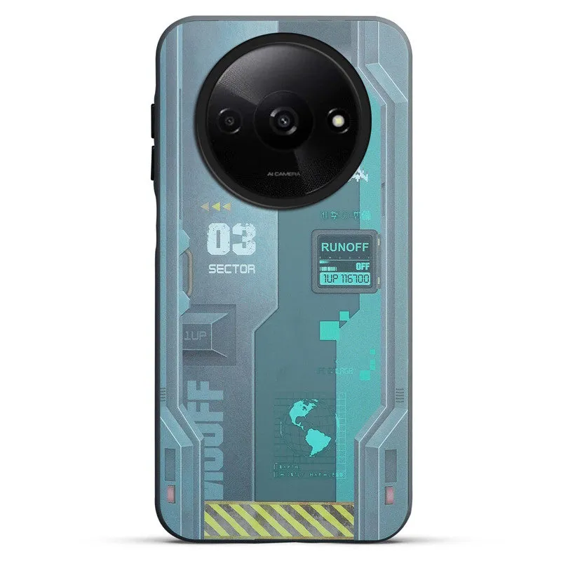 Circuit Printed Back Cover Case Redmi A3 2024