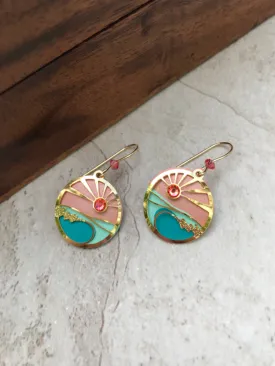 Coral Sunset Earrings by Adajio