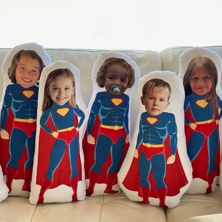 Custom 3D Super Boy Your Photo Face Pillow  | My Face Pillow for Kids