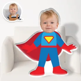 Custom Super Kid Photo Face 3D Pillow  | My Face Pillow for Boys