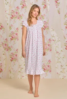 Dreamy Rose Pointelle Waltz Cap Sleeve Nightgown