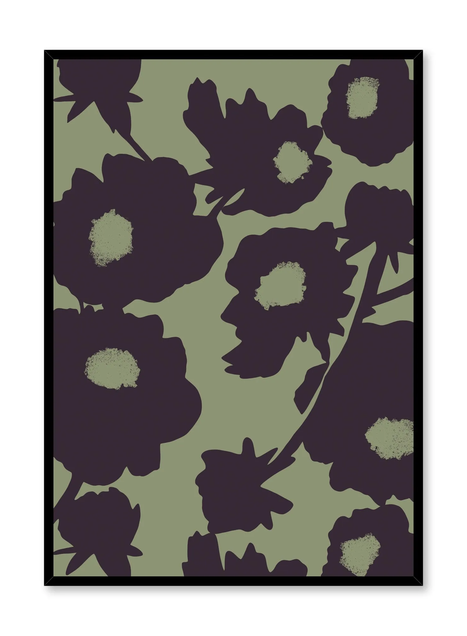 Flower Bush in Green, Poster