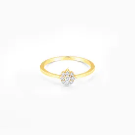 Gold Petal Perfection Diamond Ring