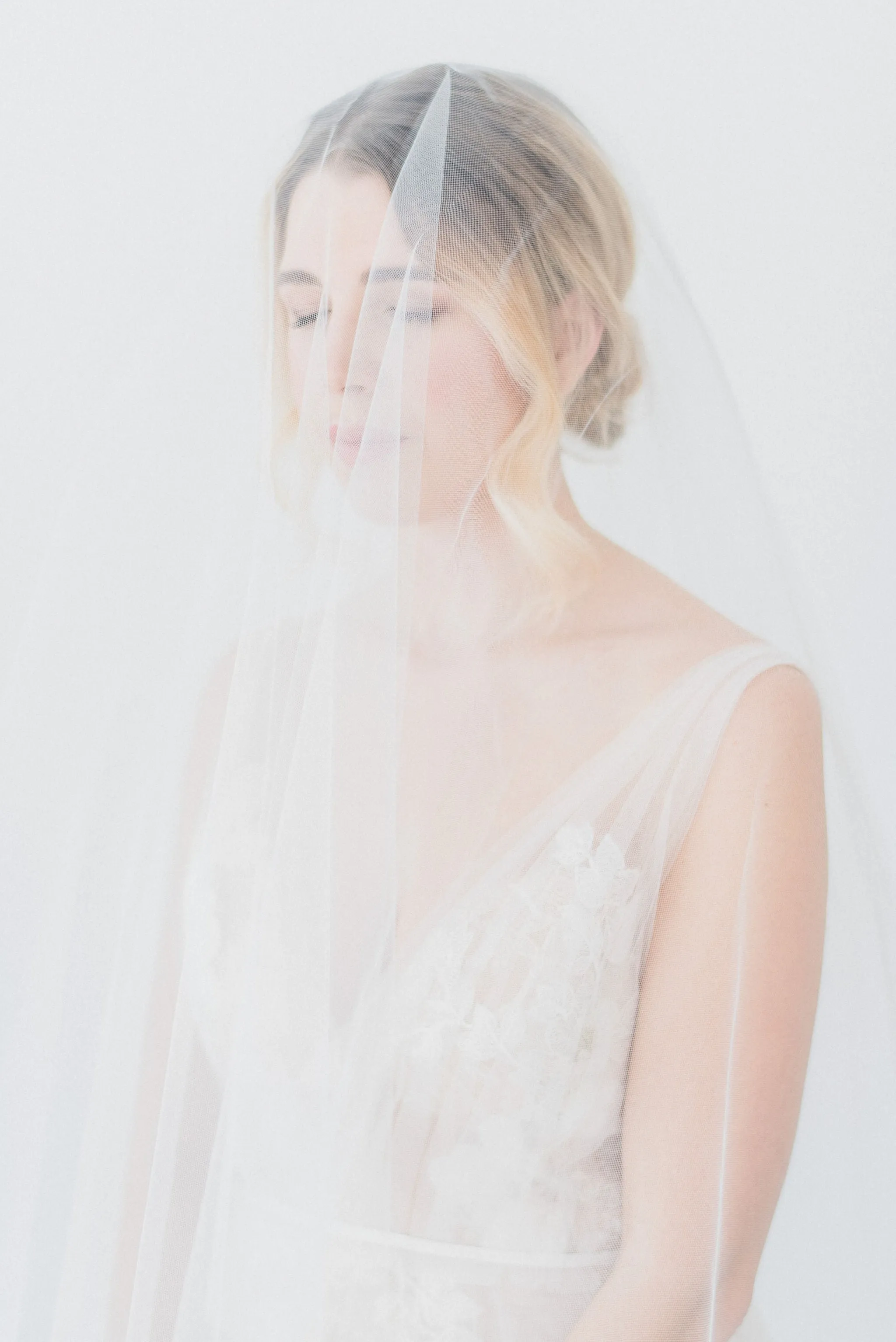 JENNY | Sheer Wedding Veil with Blusher