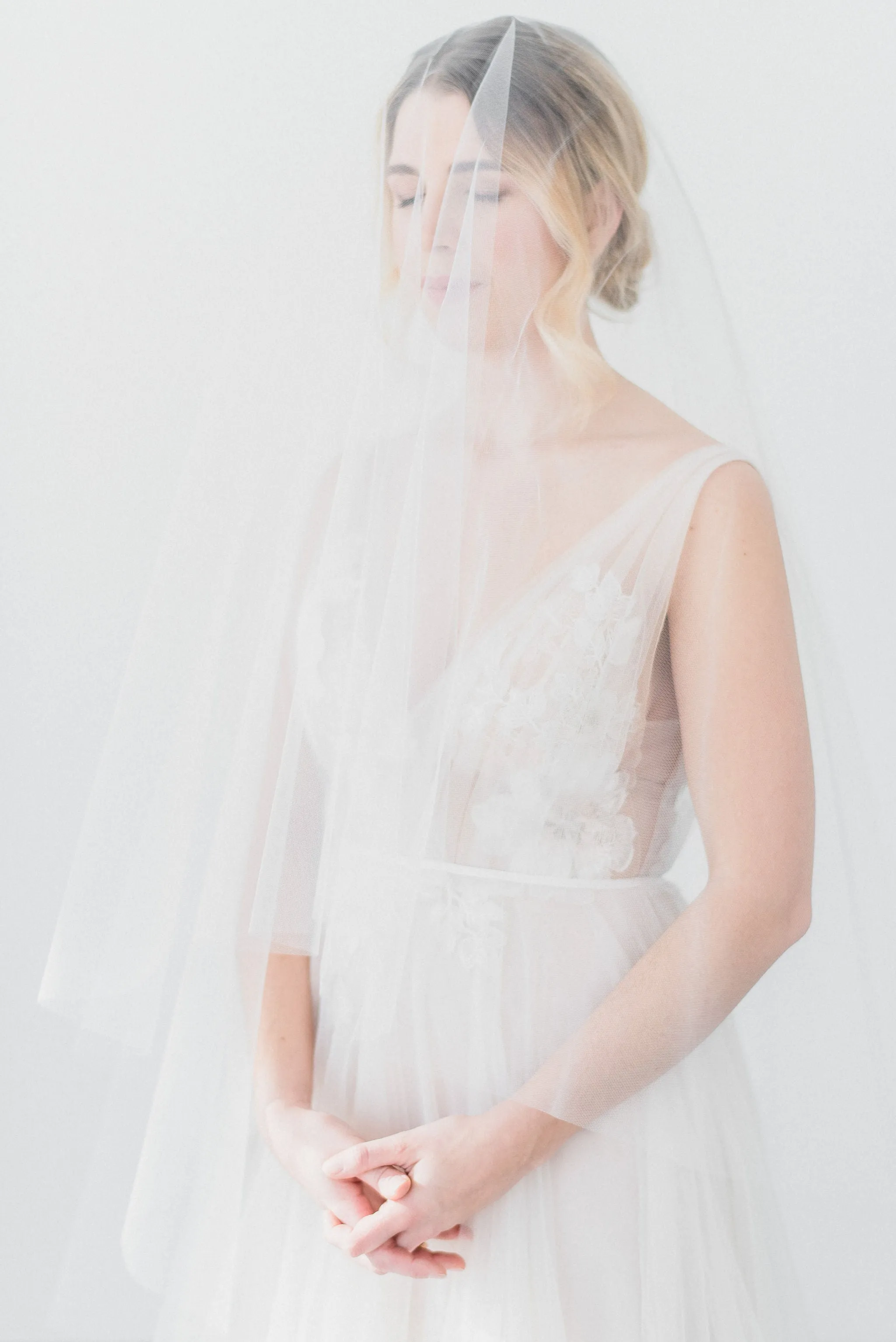 JENNY | Sheer Wedding Veil with Blusher