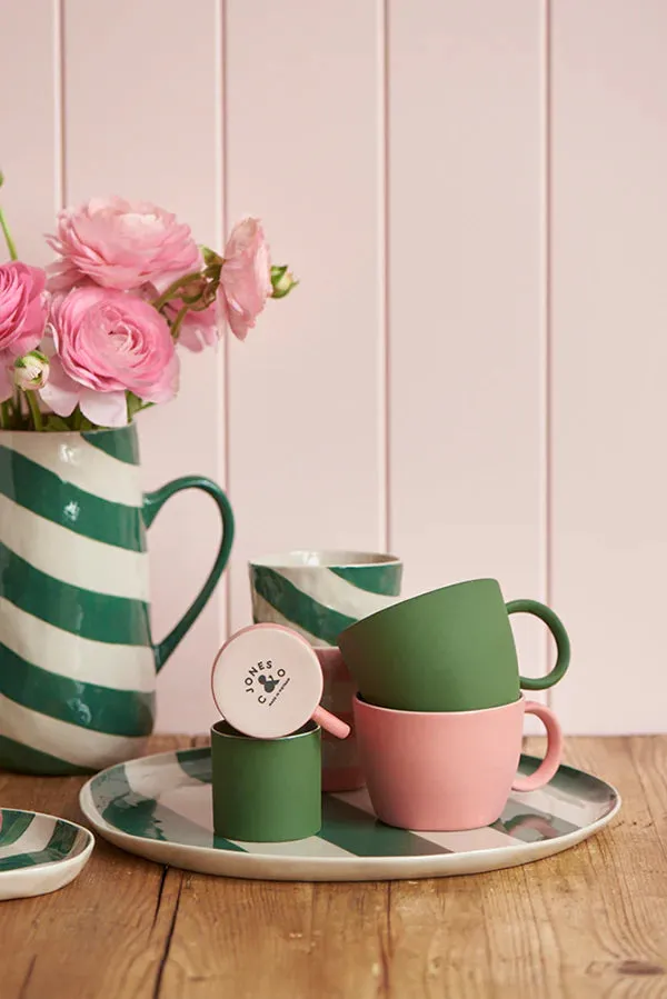 JONES & CO - CABANA STRIPE JUG GREEN