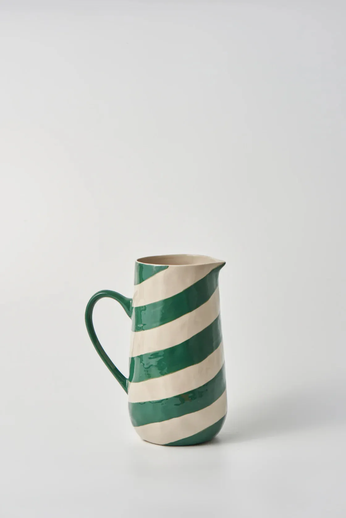 JONES & CO - CABANA STRIPE JUG GREEN