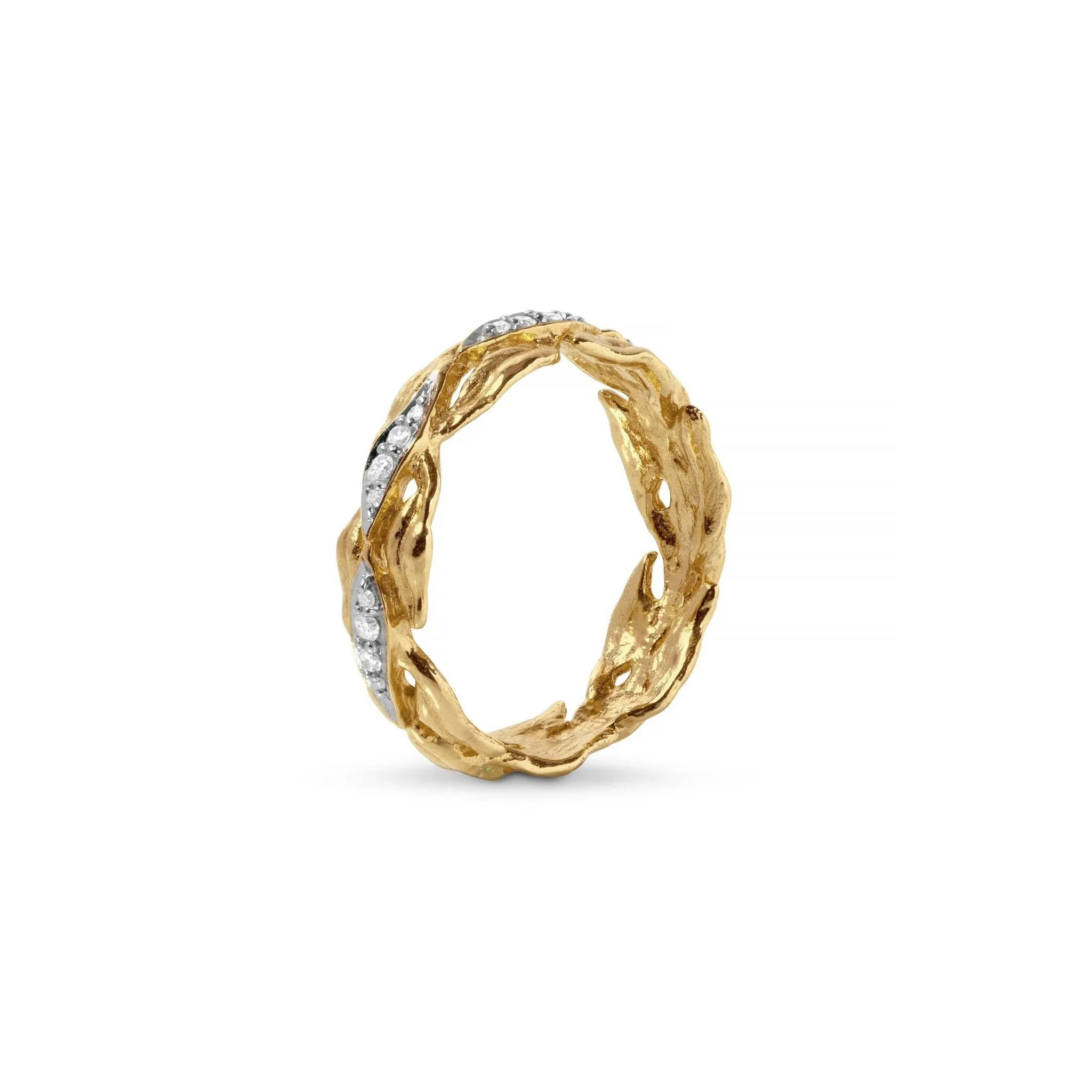 Laurel Ring with Diamonds