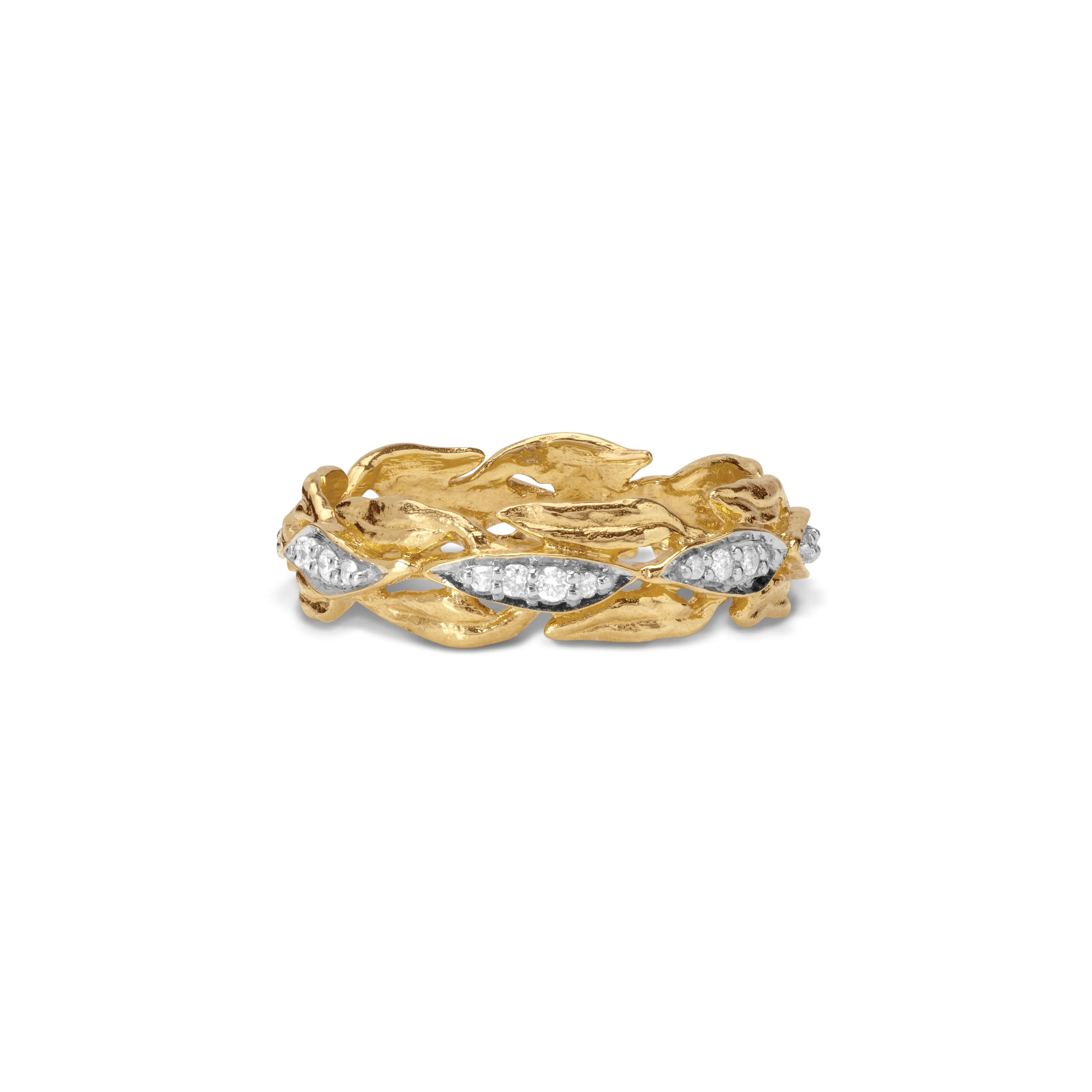 Laurel Ring with Diamonds