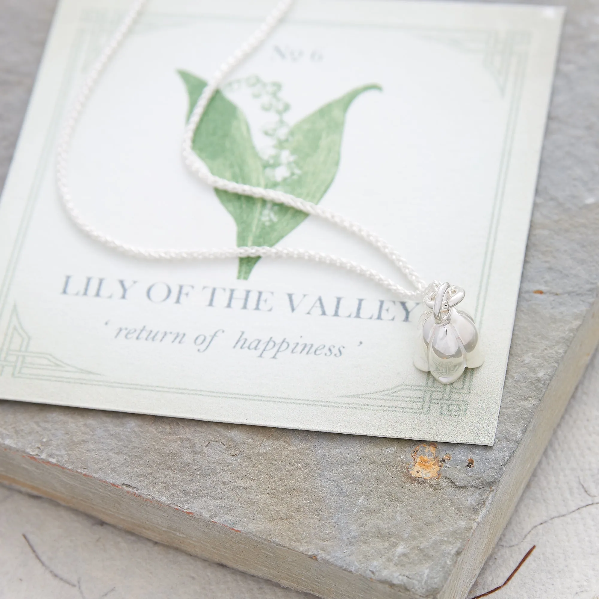 Lily Of The Valley Flower Silver Charm