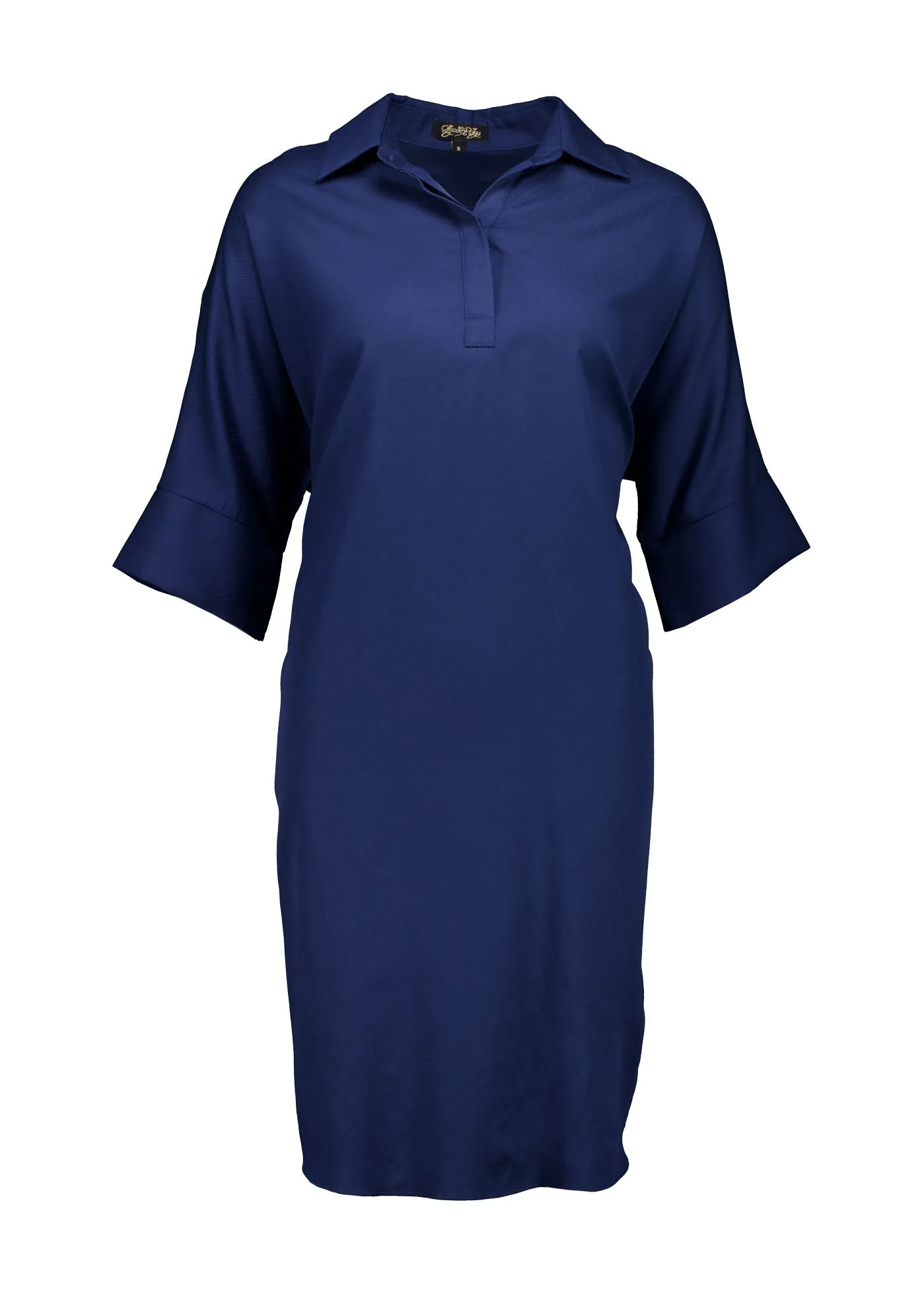 Marianna Estilo Shift Dress Navy in Cotton/Rayon