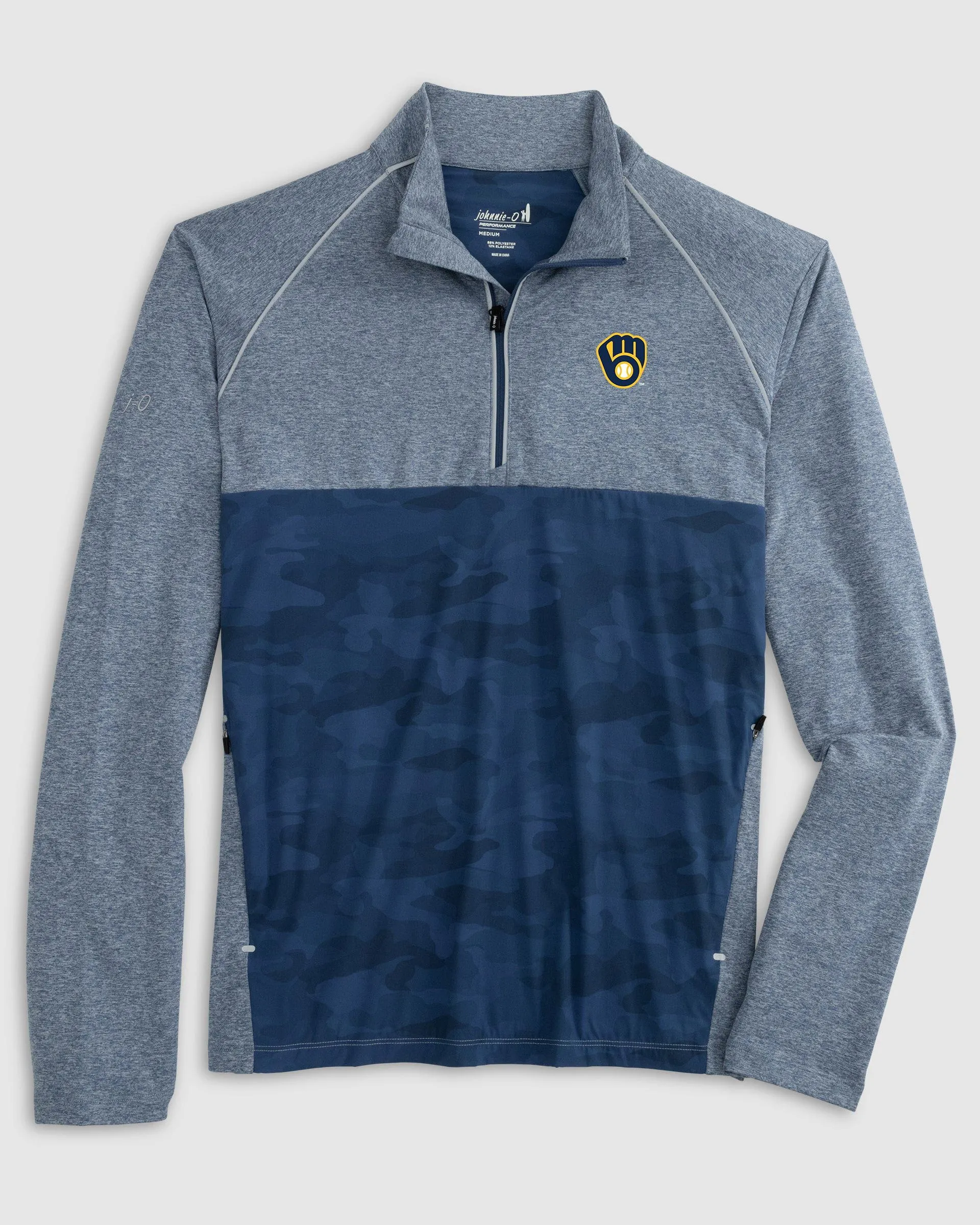 Milwaukee Brewers Keiser Camo Mixed Media 1/4 Zip