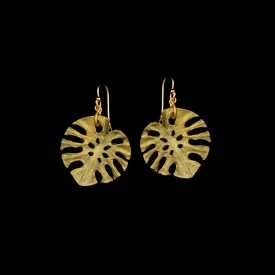 Monstera Earrings -  Wire