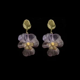 Pansies Earrings - Post