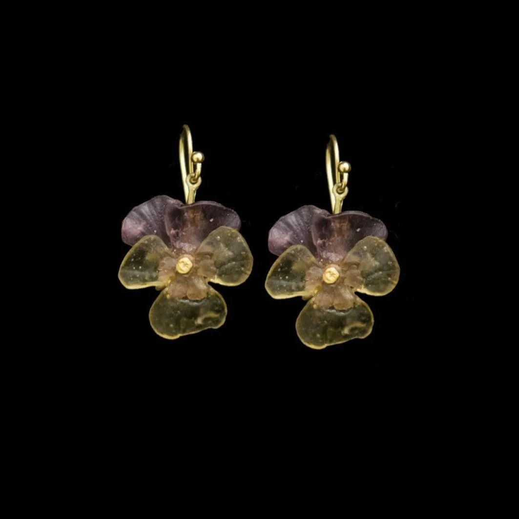 Pansies Earrings - Wire