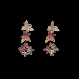 Pink Hydrangea Earrings - Statement