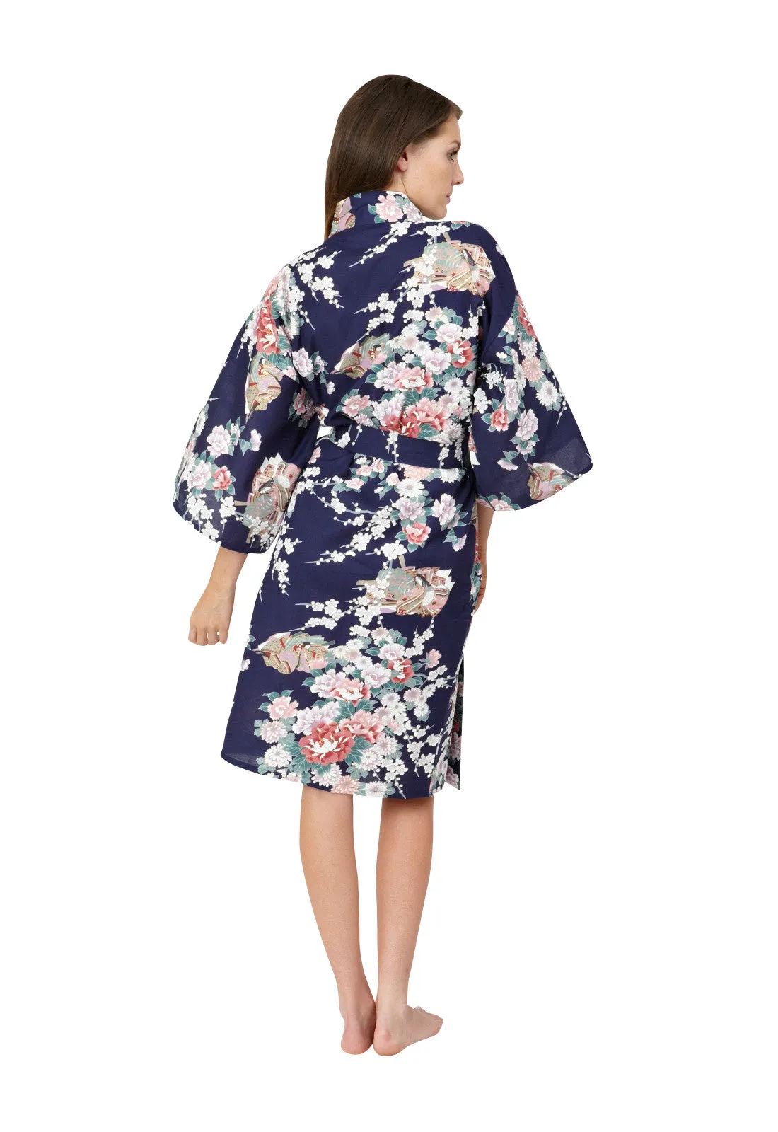 Princess & Peony Short Cotton Kimono