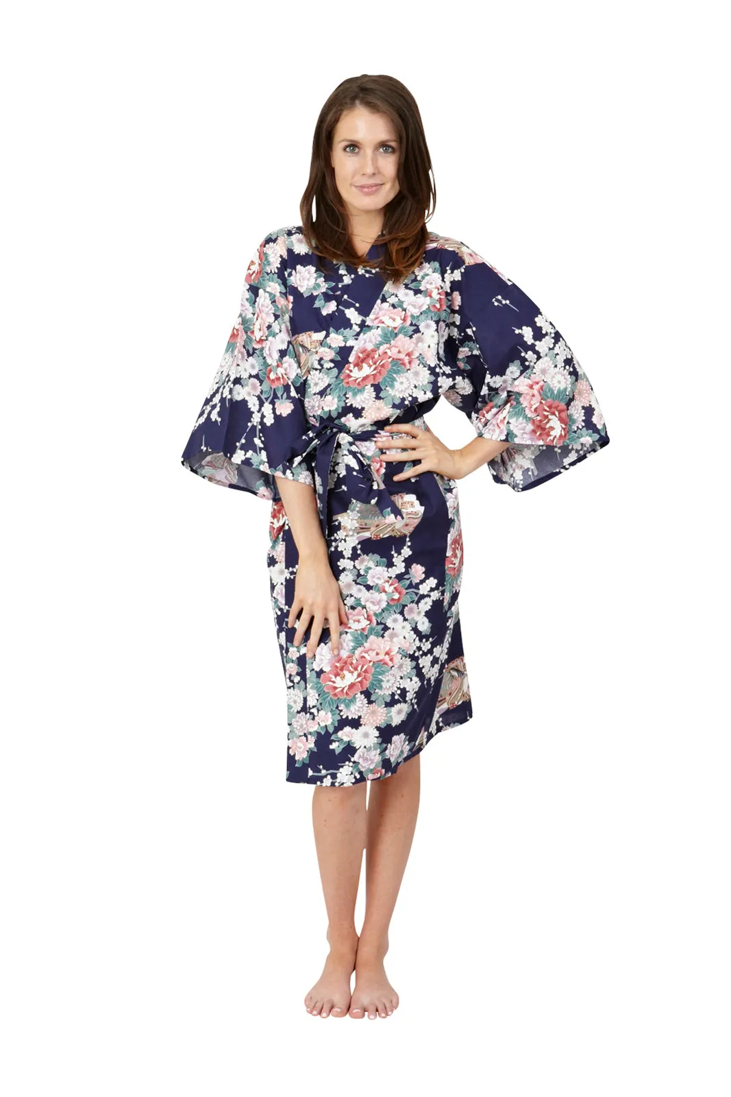 Princess & Peony Short Cotton Kimono