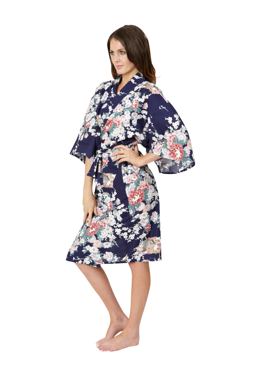 Princess & Peony Short Cotton Kimono