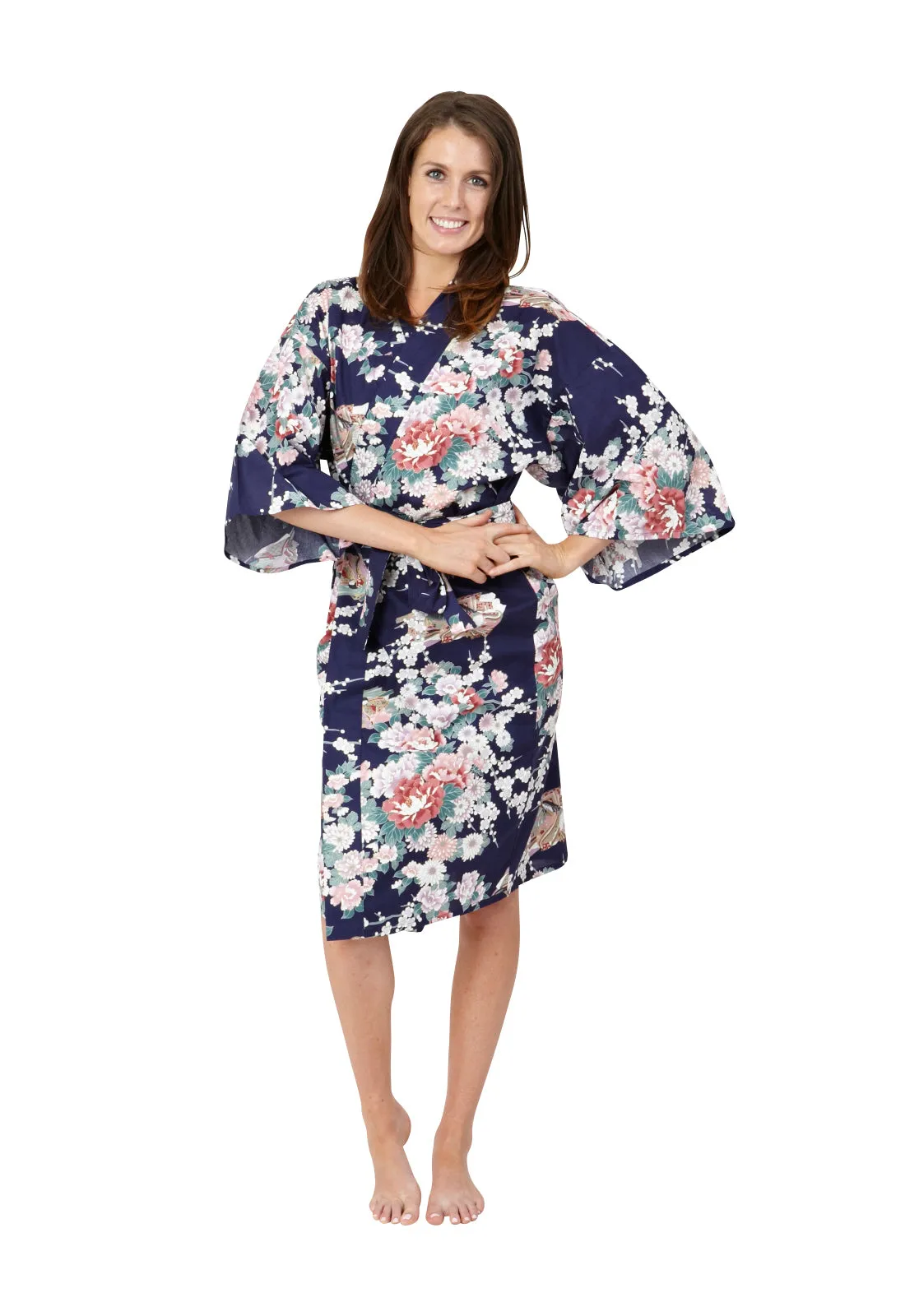 Princess & Peony Short Cotton Kimono