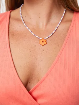 Retro Bloom Necklace - Marmalade