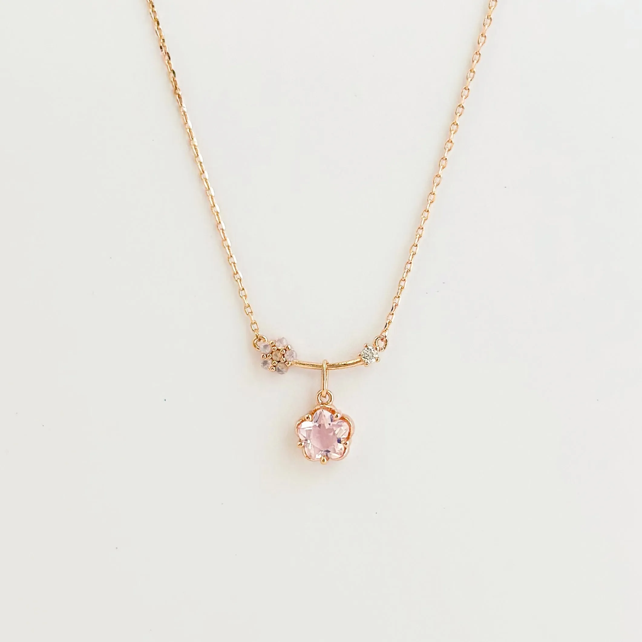 Rose Gold Camellia Necklace