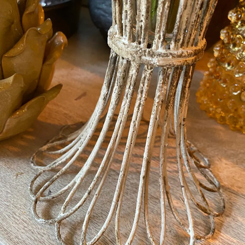 Rustic Tall Wire and Glass Vase - Two Styles