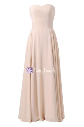 Speechless Ice Apricot Chiffon Party Dress Long Bridesmaids Dress Peach Evening Dress (BM7860)