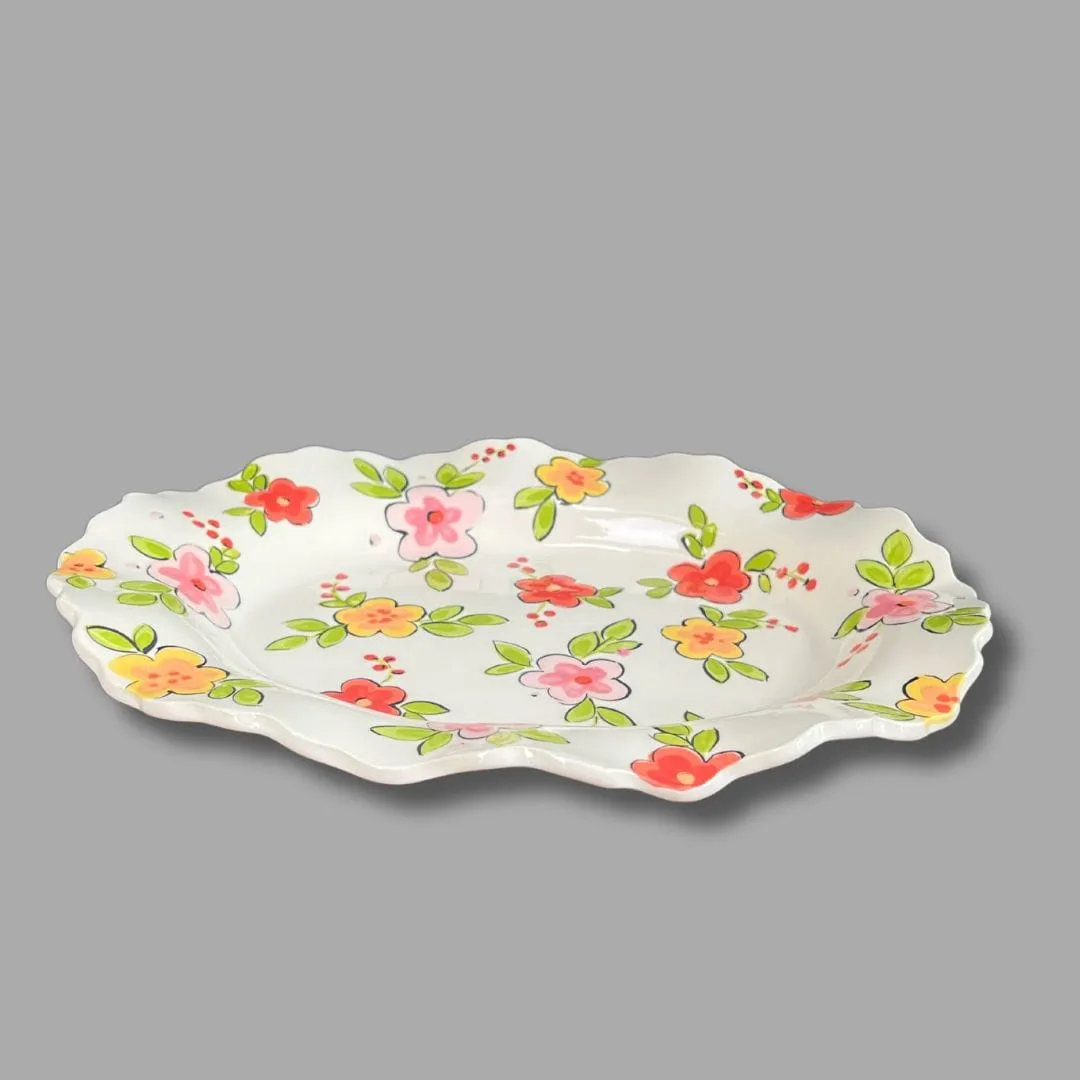 Sunny Blooms Medium Oval Tray